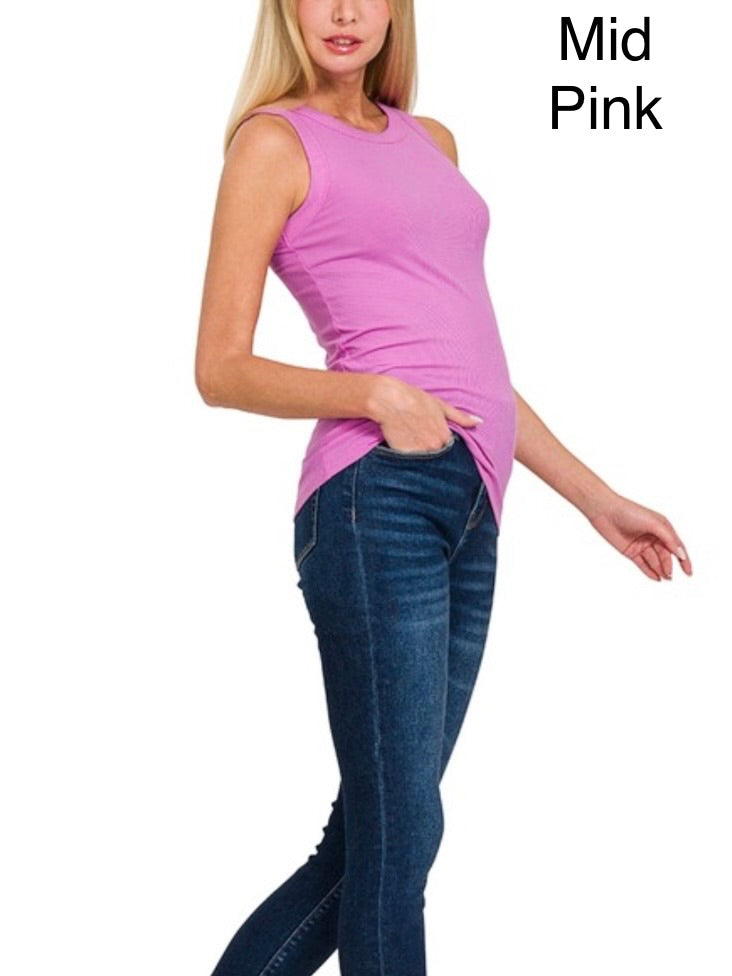 Callie Ribbed Tank - Multi