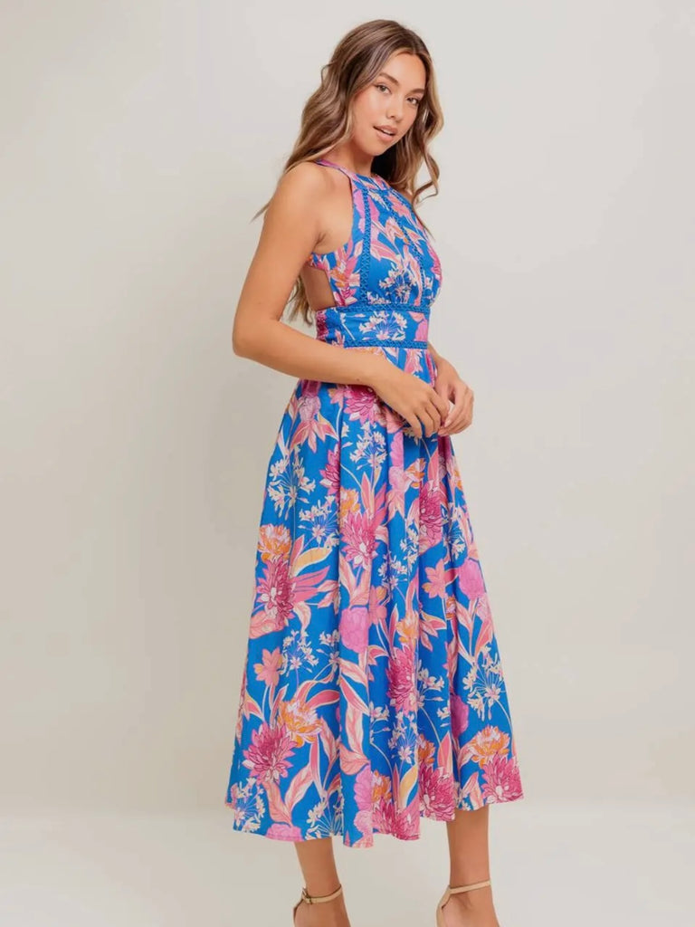 Ariana Floral Halter Dress