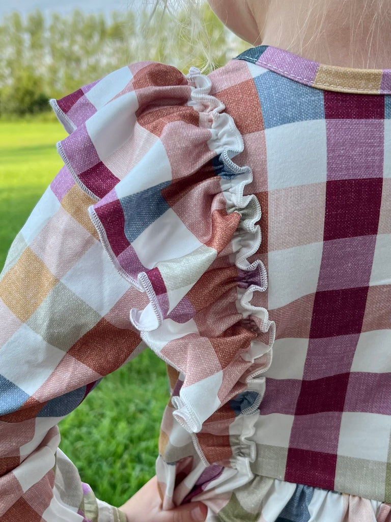 Blake Plaid Ruffle Dress - Kids