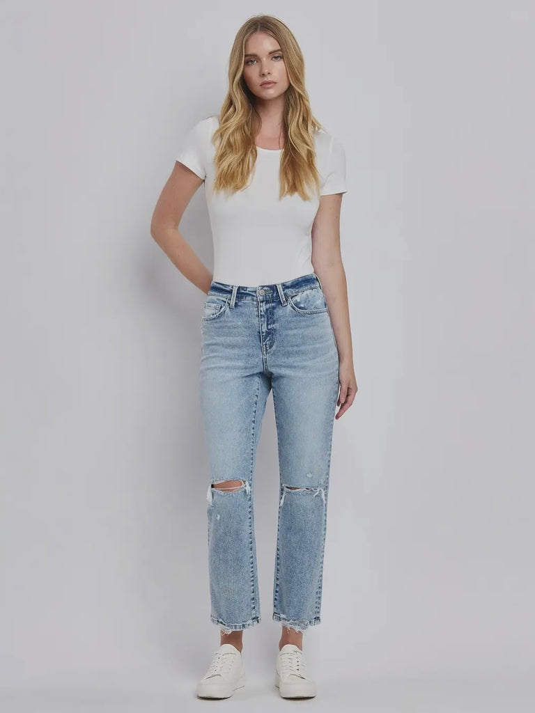 Katy High-Rise Straight Denim