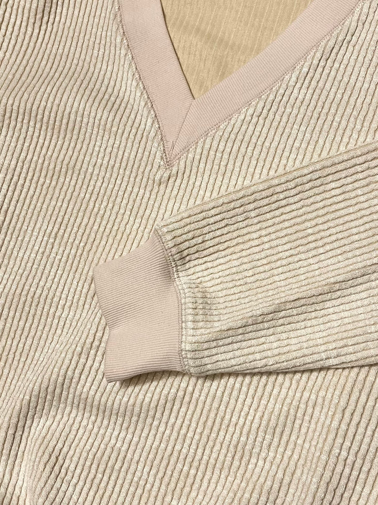Becky Ribbed V-Neck Top