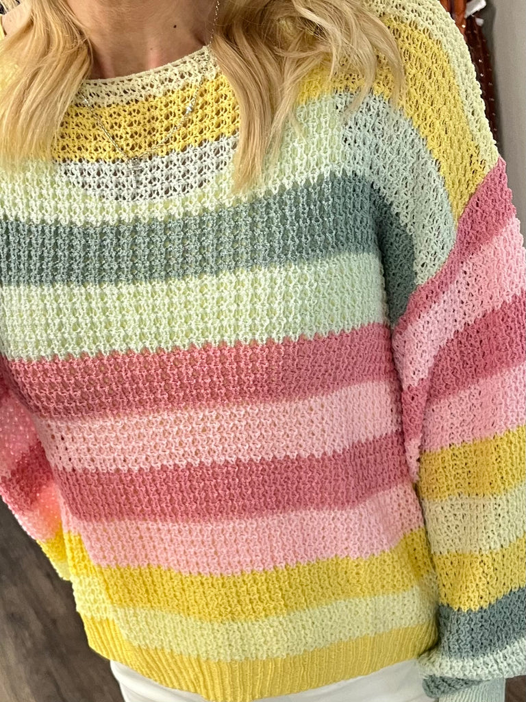 Daisy Multi Striped Sweater