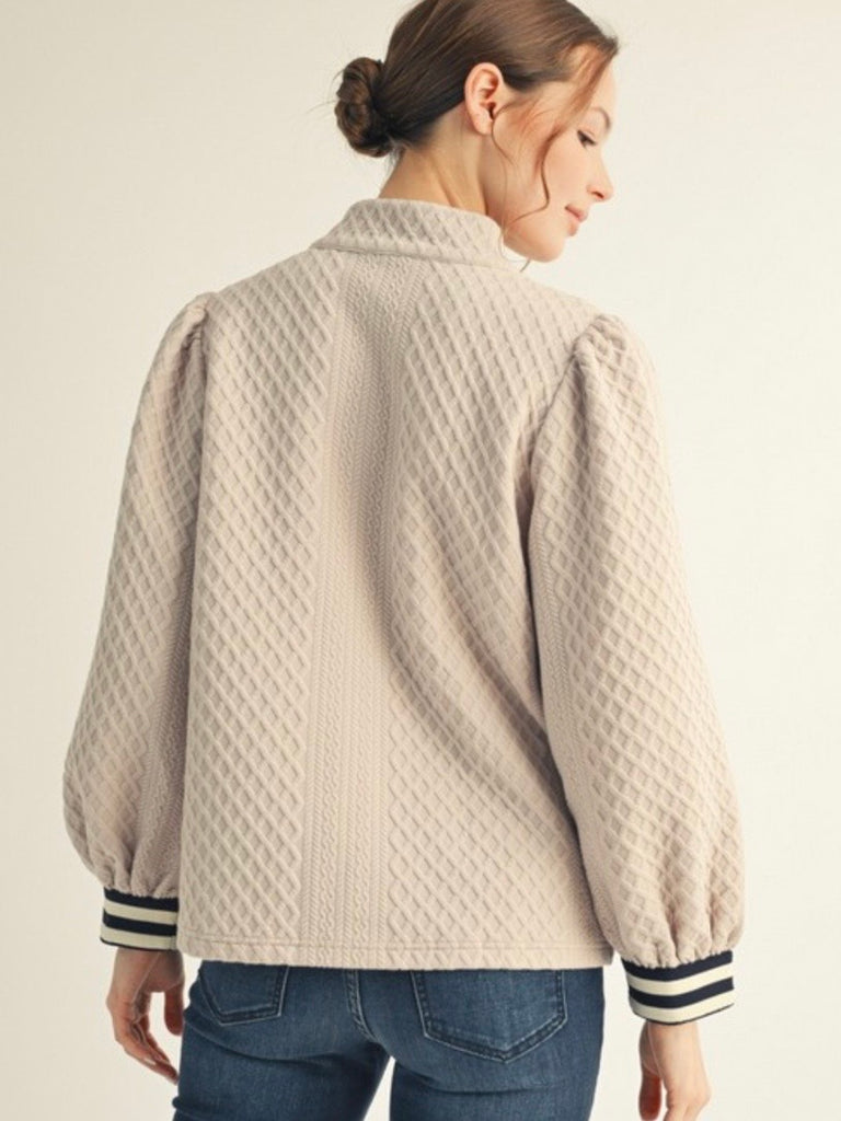 Lauren Zip Accent Top