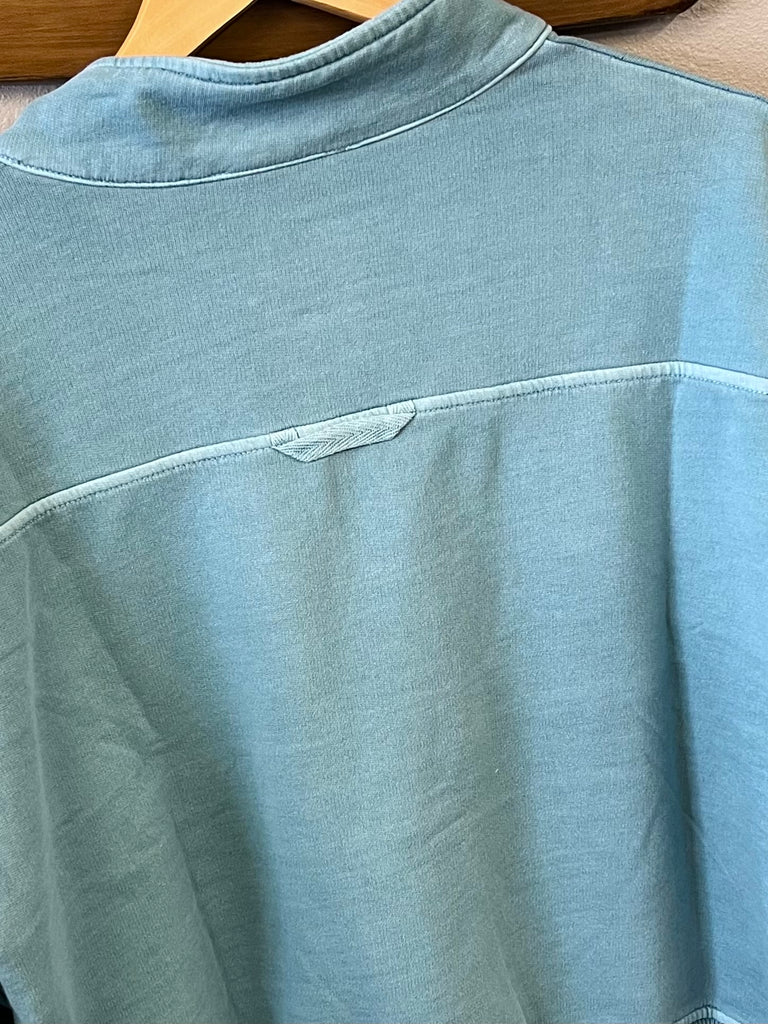 Stormie Mineral Wash 1/4 Zip - Dusty Teal
