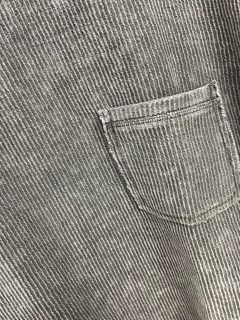 Mia Cropped Pocket Tee - Charcoal
