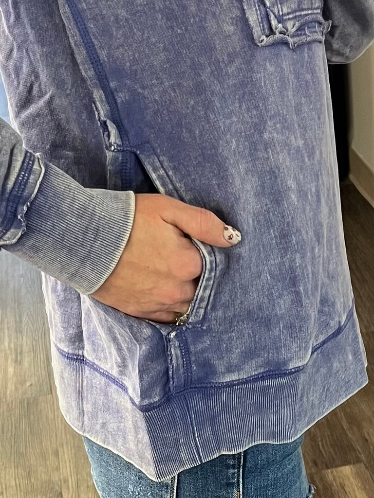 Sara Mineral-Wash Long Sleeve - Marlin