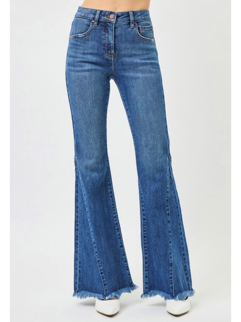 Jaymee Mid-Rise Flare with Seam Detail