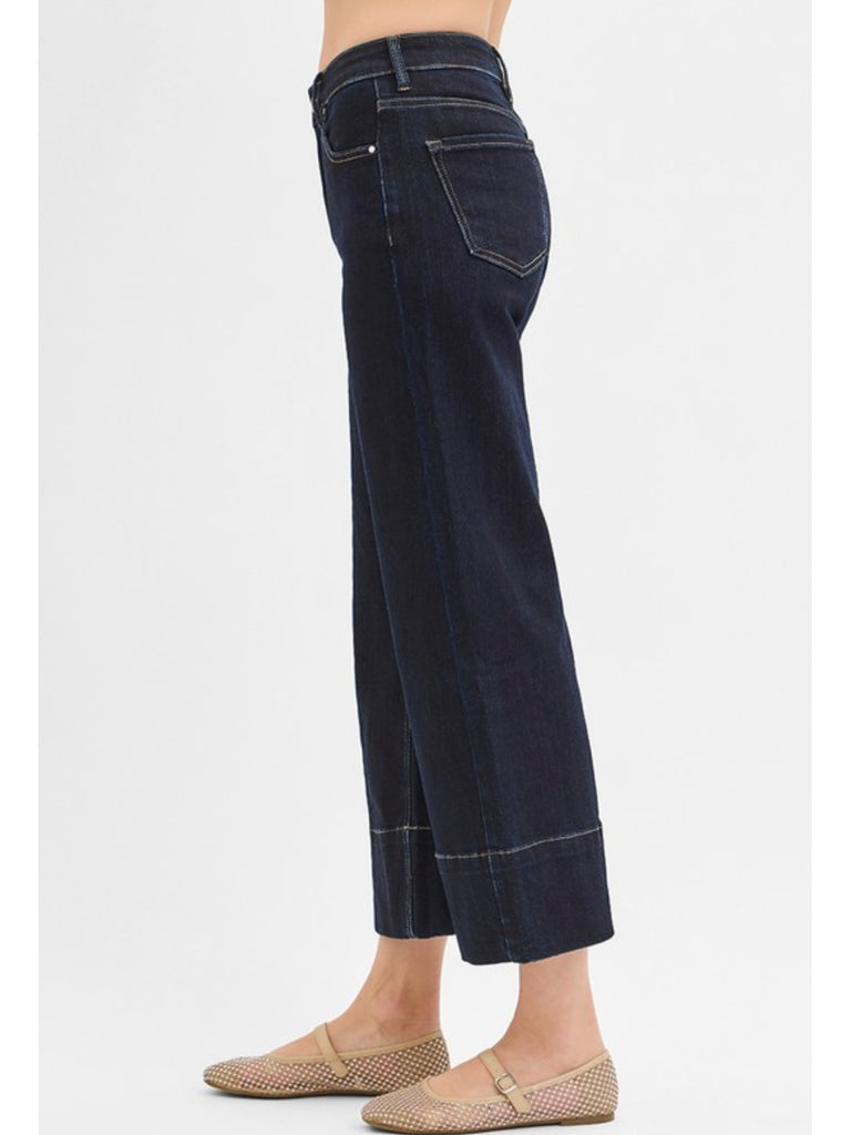 Anne High-Rise Crop Denim - Dark