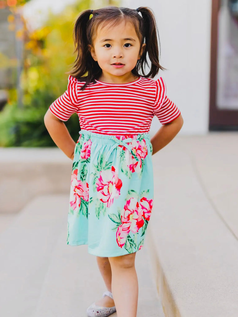 Layla Mixed Print Dress - KIDS