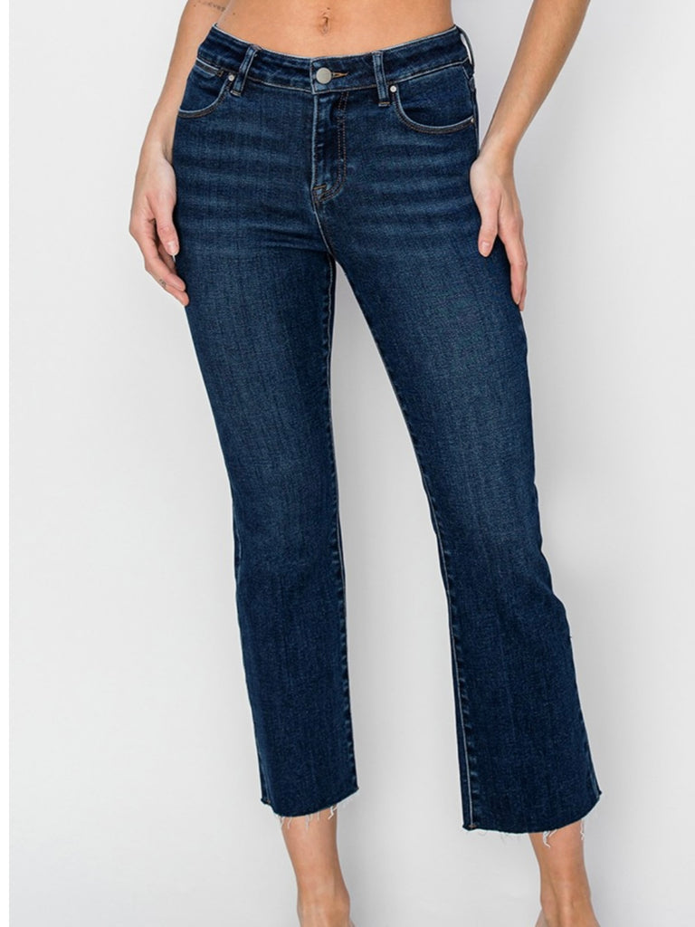 Trisha Mid-Rise Cropped Straight Denim