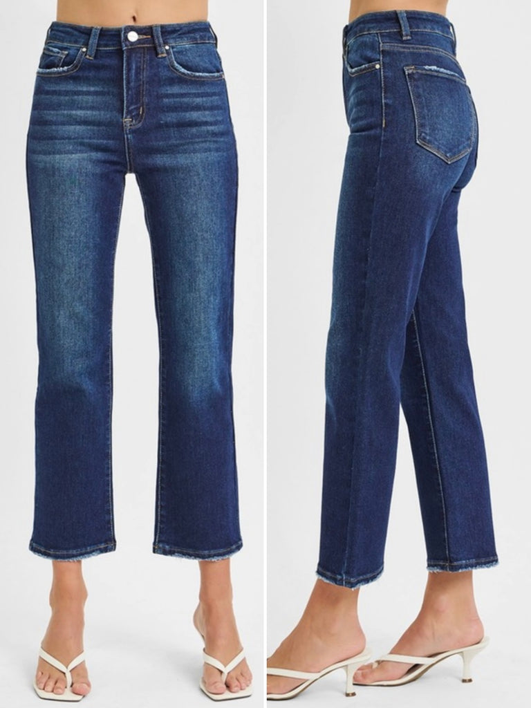 Margo High-Rise Crop Straight Denim