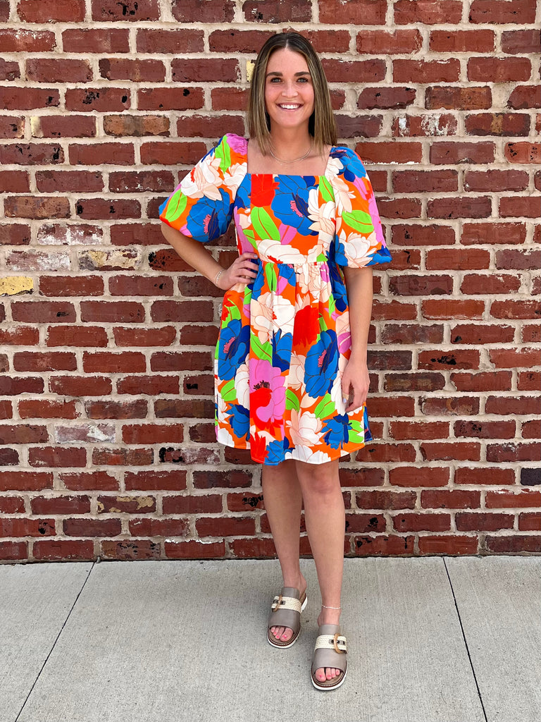Daisy Puff Sleeve Dress