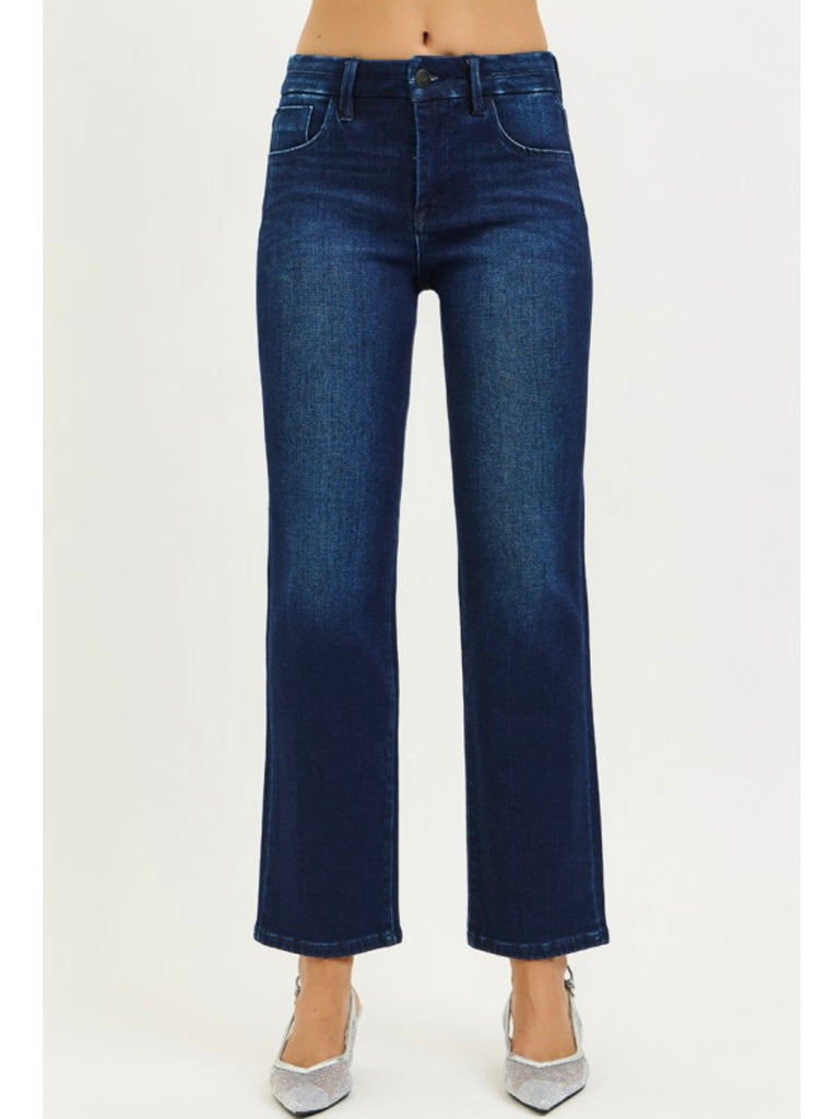 Laura Mid-Rise Ankle Straight Denim