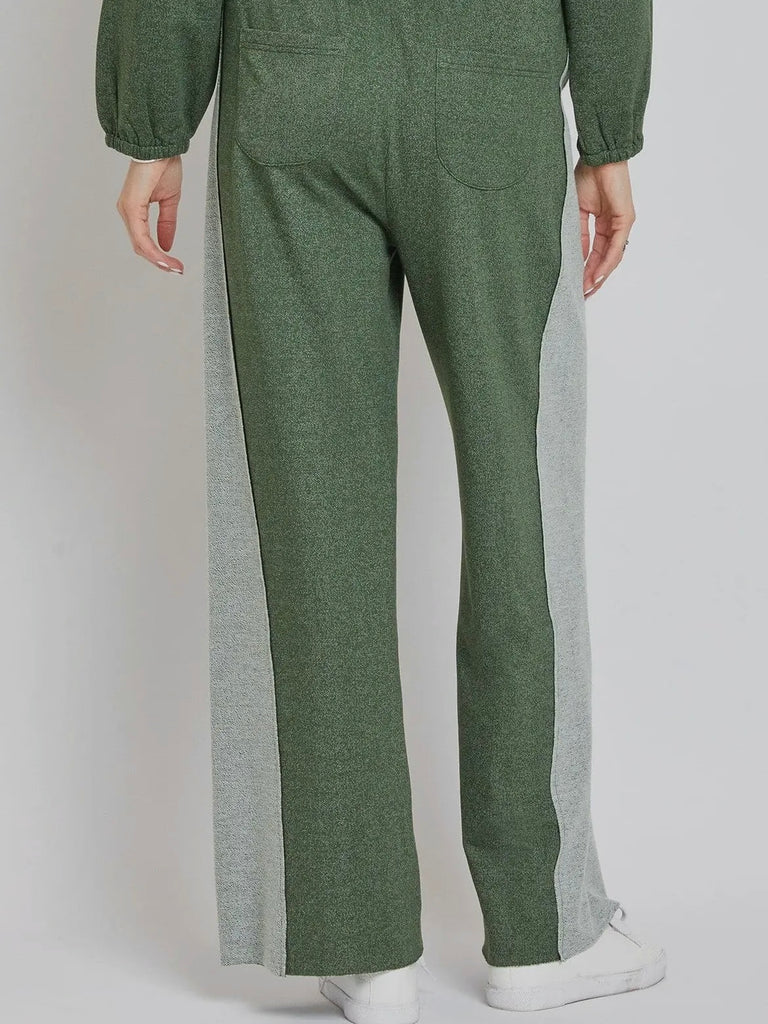 Britta Wide Leg Lounge Pant - Pesto