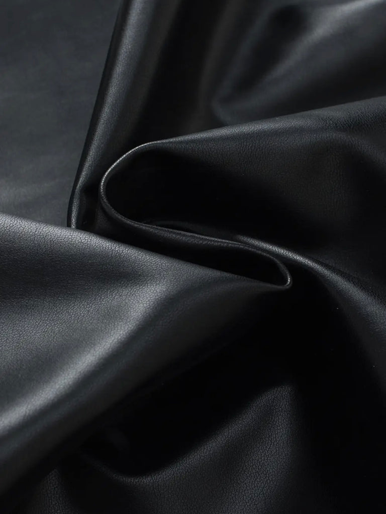 Tabbie Faux Leather Tank - Black