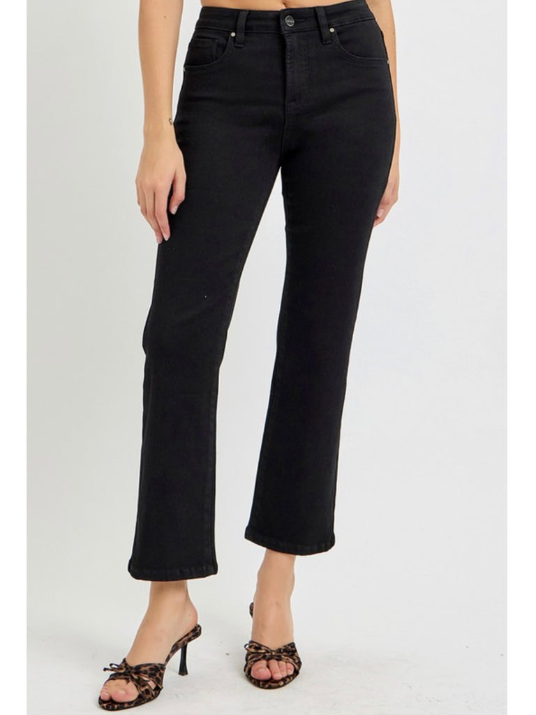 Michelle Black Straight Crops