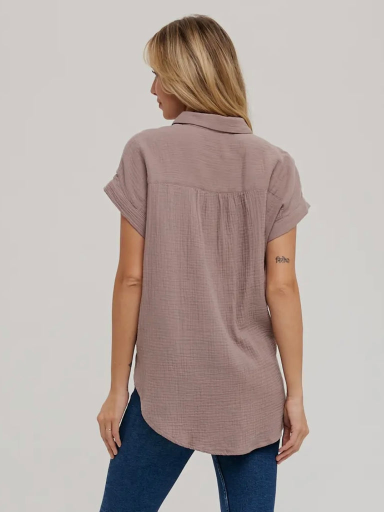 Joy Essential Button-Up - Mocha