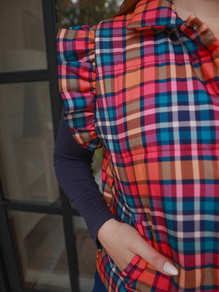 Daphne Plaid Vest