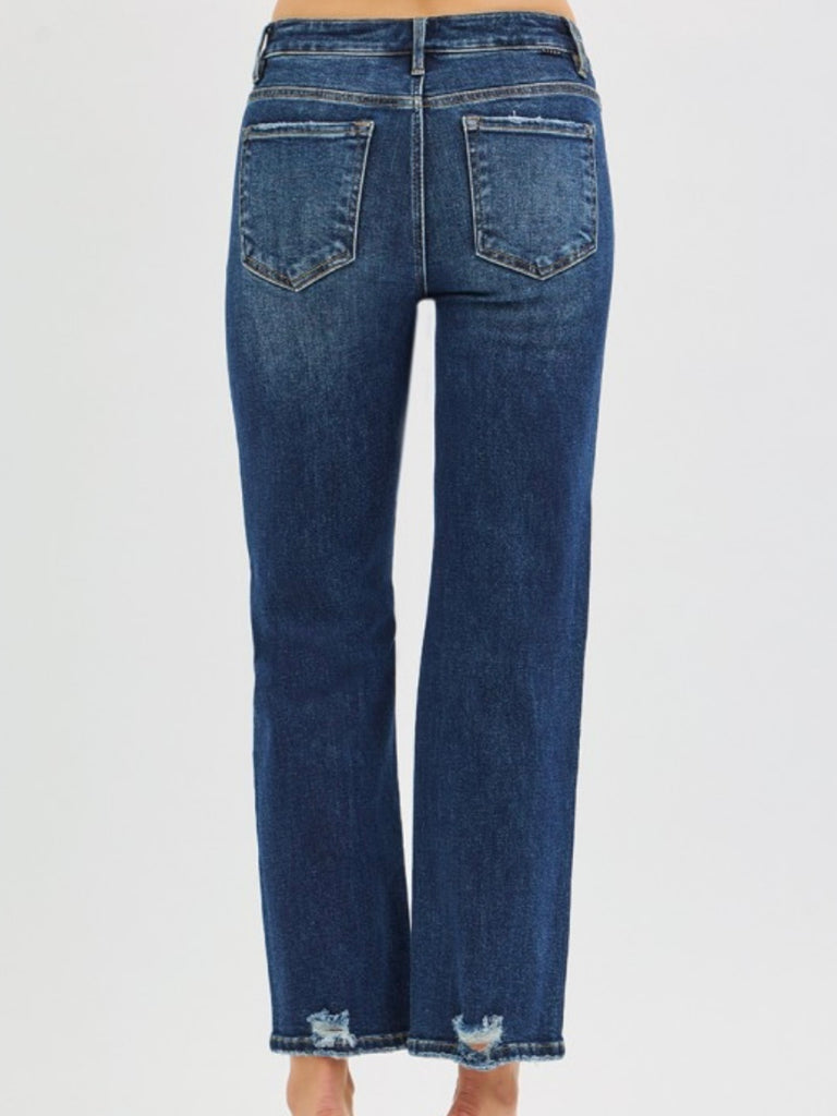 Tara High-Rise Straight with Hidden Patch
