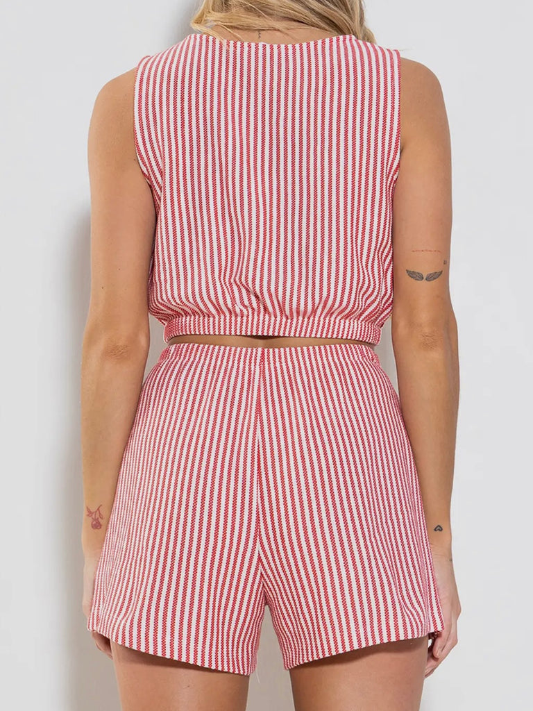 Morgan Red Striped Set