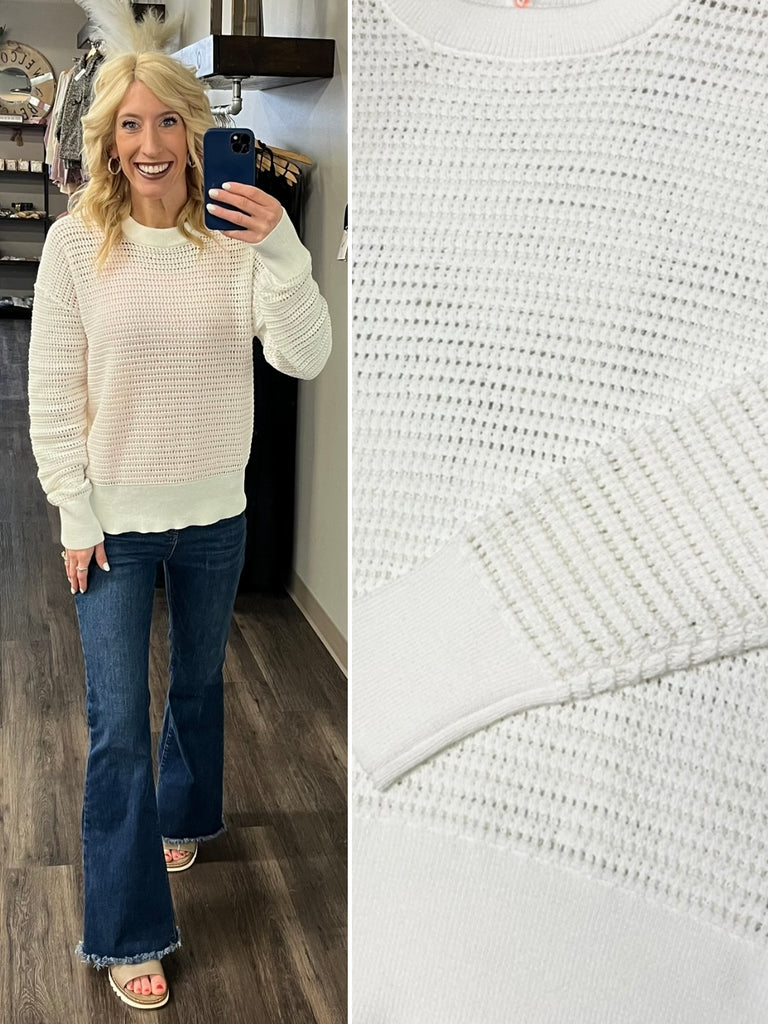 Angie Ivory Knit Sweater