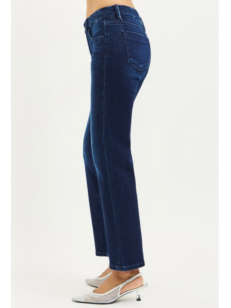 Laura Mid-Rise Ankle Straight Denim