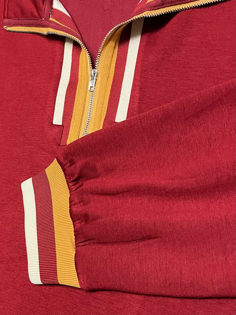 Trish Quarter Zip - Cardinal