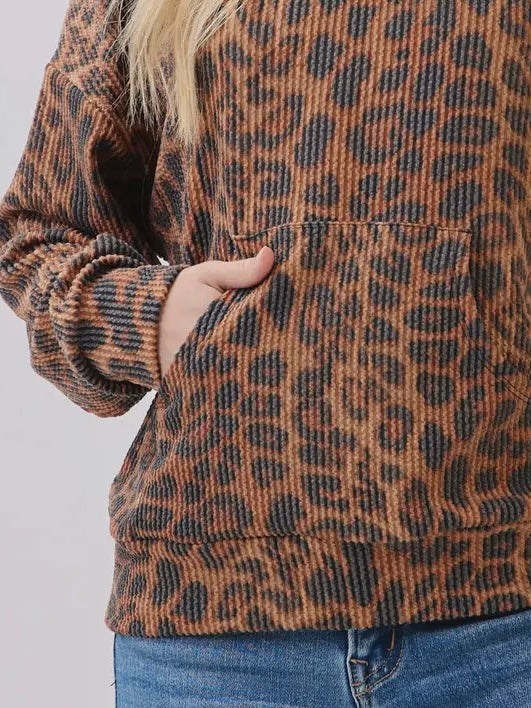 Callen Leopard Print 1/4 Zip