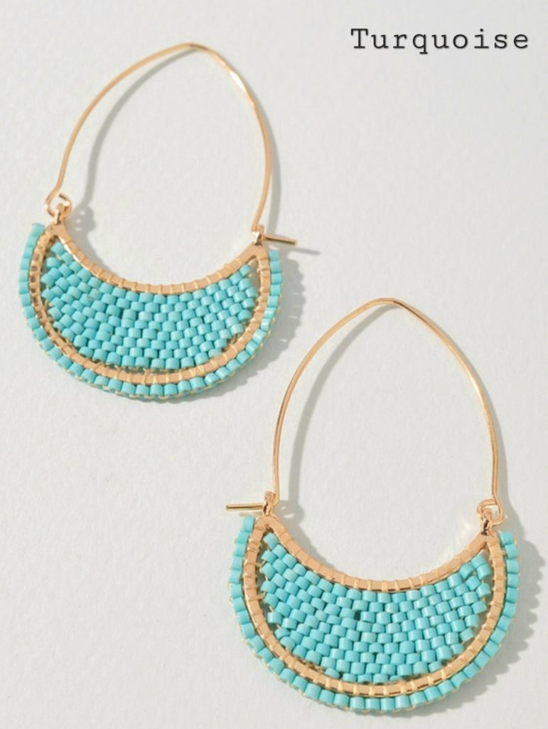 Desi Beaded Teardrop Earrings - Multi