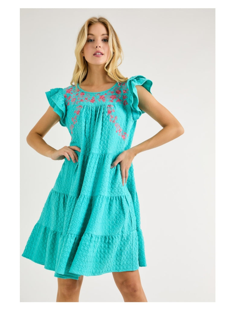 Althea Embroidered Babdoll Dress