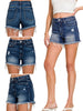 Raya Dark Wash High Rise Short