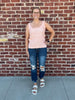 Vaeda Crochet Tank - Peach