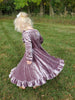 Lena Velvet Ruffle Dress - Plum - KIDS