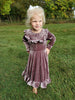 Lena Velvet Ruffle Dress - Plum - KIDS
