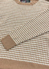 Megan Mixed Checker Sweater - Taupe