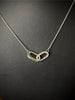 Carla Double Hoop Necklace - Silver