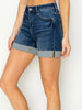 Tasha High-Rise Denim Shorts - PLUS