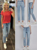 Katy High-Rise Straight Denim