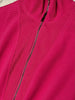 Mackenzie 1/4 Zip Ribbed Romper - Fuchsia