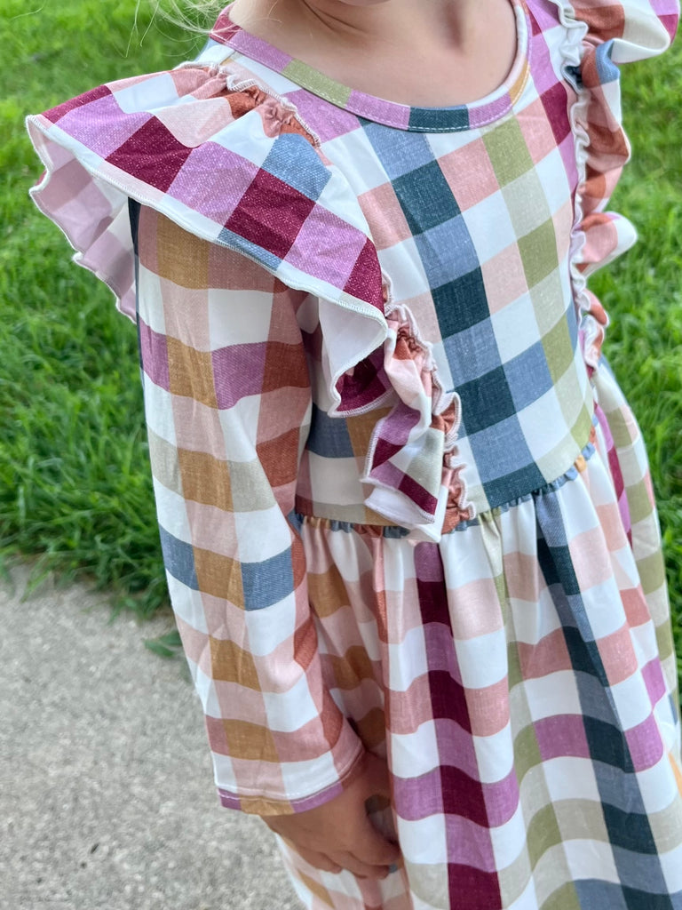 Blake Plaid Ruffle Dress - Kids