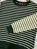 Tami Mixed Stripe Crewneck - Hunter Green