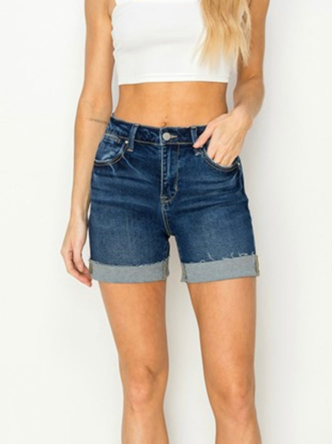 Tasha High-Rise Denim Shorts