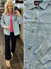 Lainey Pinstripe Denim Jacket