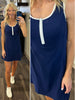 Gretta Athletic Dress - Navy