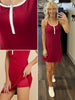 Gretta Athletic Dress - Red
