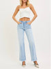 Holly Mid-Rise Light-Wash Straight Denim