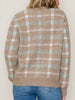 Carmen Plaid Sweater - Mocha/Teal