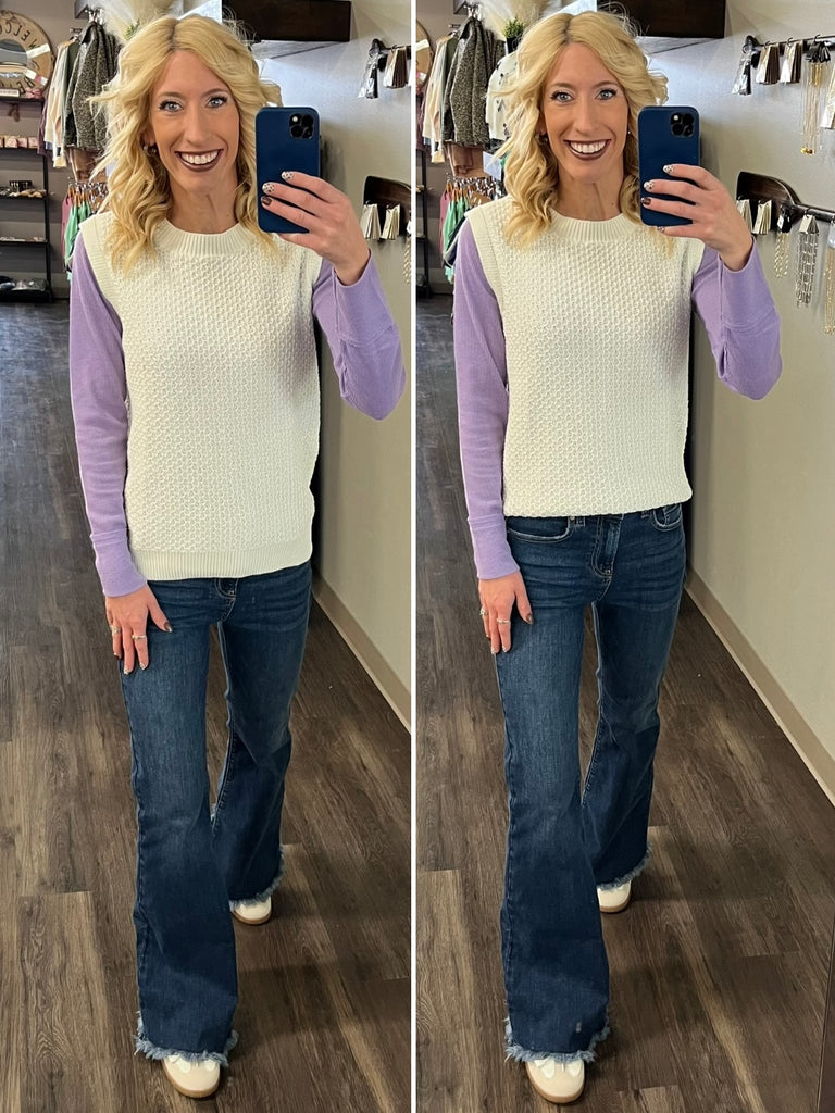 Jaylee Ivory Sweater Vest