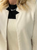 Abby Notch Collar Blazer - Cream