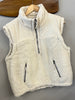 Allie Sherpa Pullover Vest - Cream